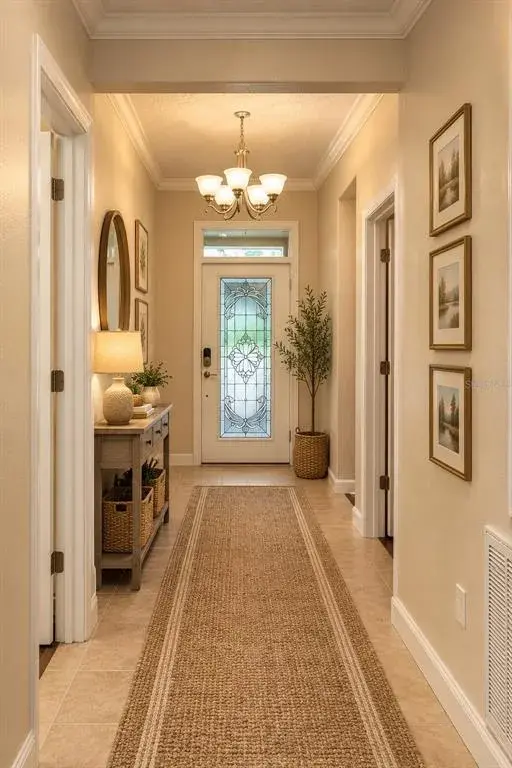 FOYER & HALLWAY WITH FURNITURE