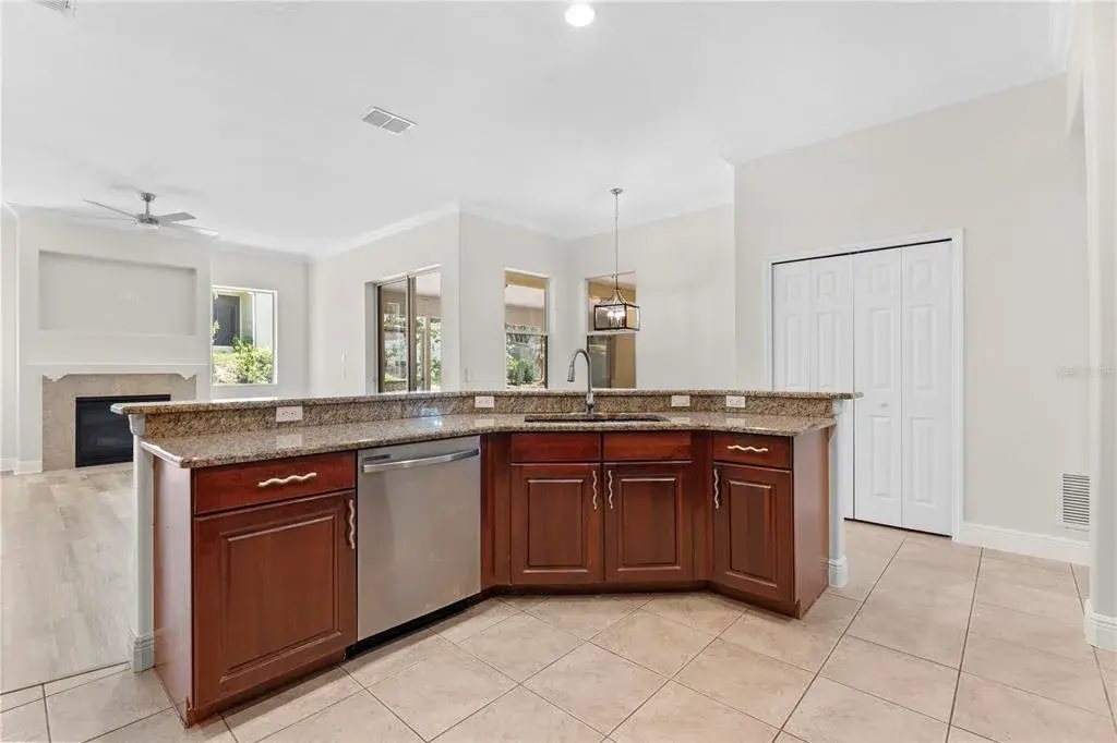 Kitchen overlooking the Family Room