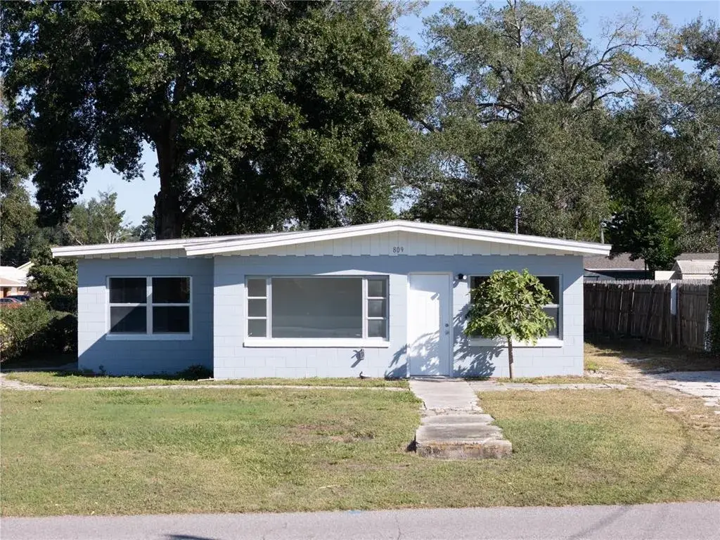 Front of property, faces west