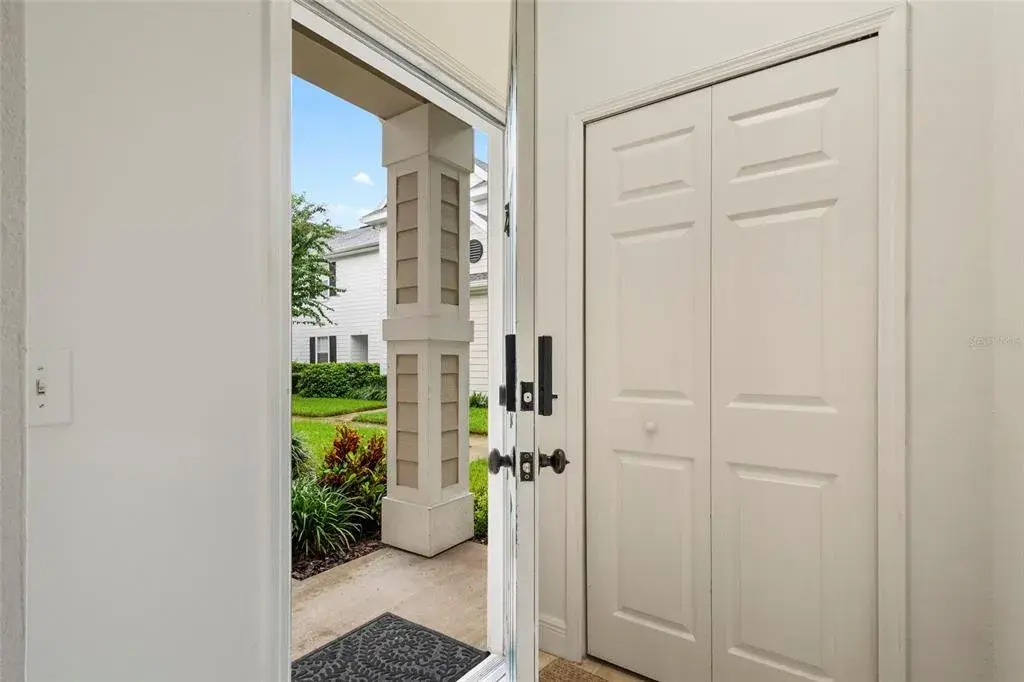 In the foyer as you enter you are welcomed by a generous landing and coat closet so your coats, umbrellas, shoes etc. can stay in the entry way.