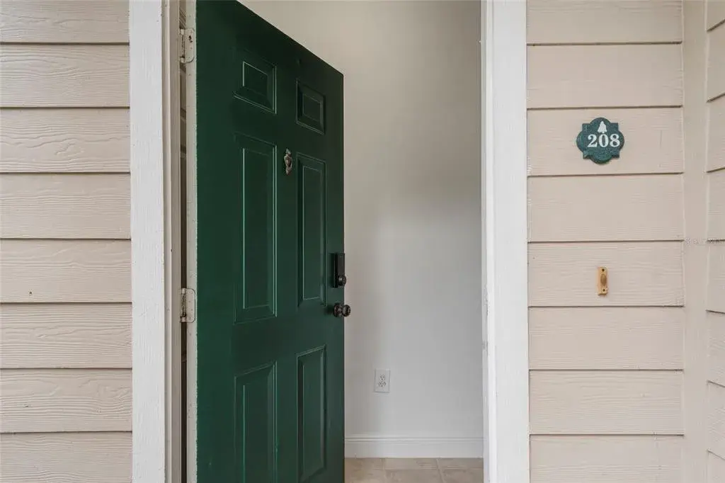Welcome Home! Front door is equipped with keyless entry system.