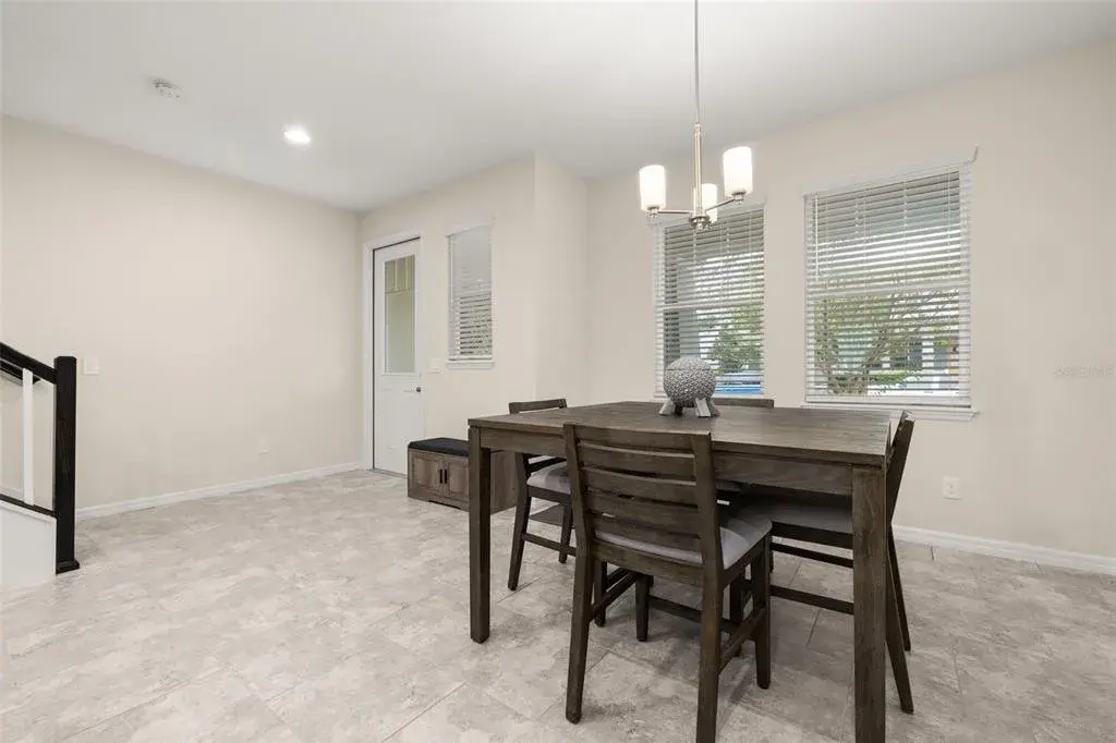 Large dining space next to the kitchen
