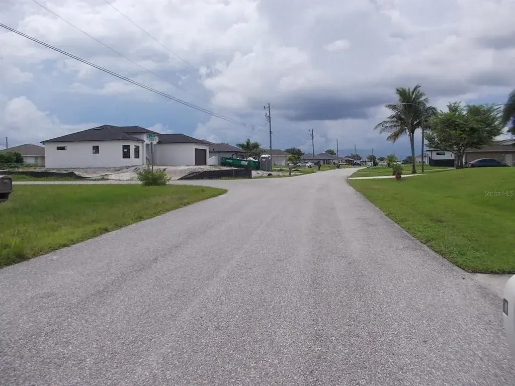 Looking West up the street