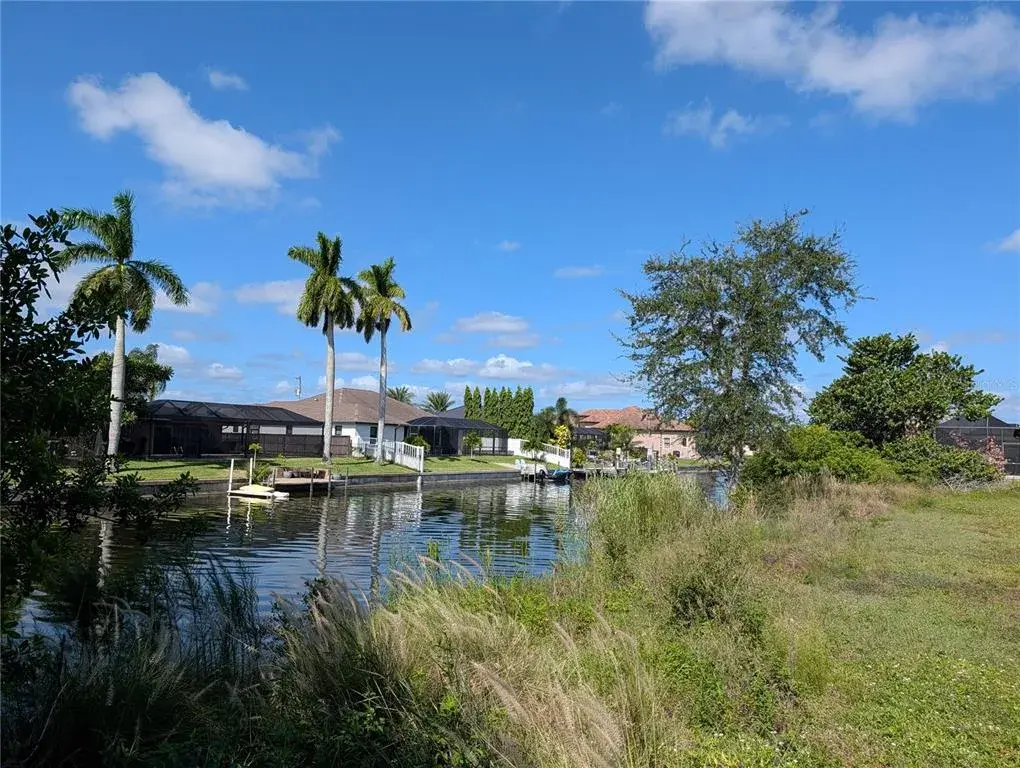 Canal on rear of lot.