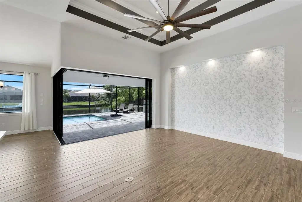 Living Room w/ Tray Ceilings