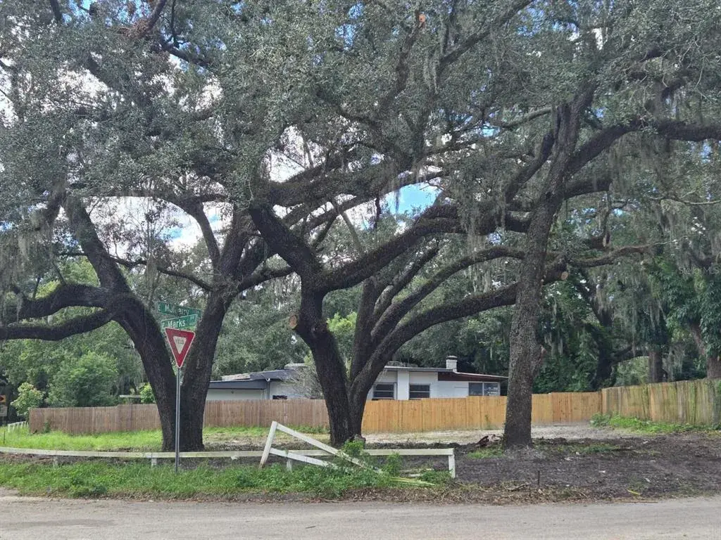 View of a corner lot from the street