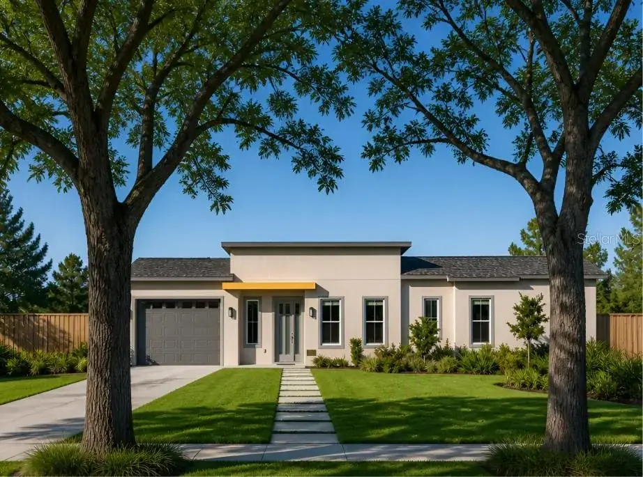 House designed and positioned on the lot