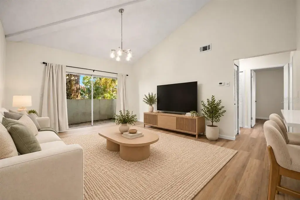 virtually staged great room
