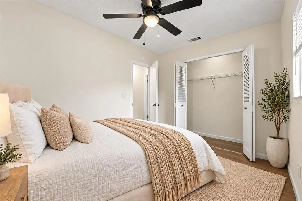 virtually staged/ bedroom