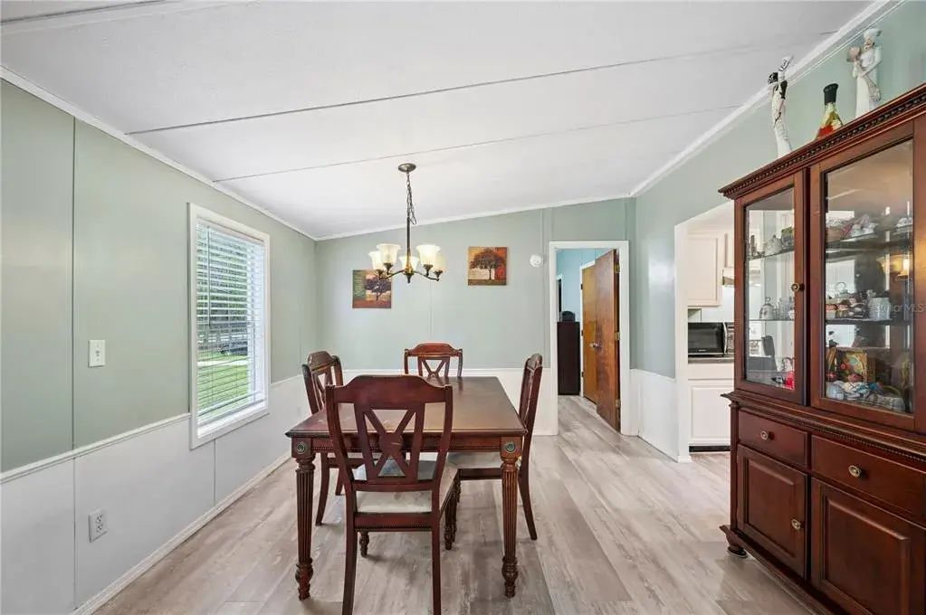 Dining room open to living room