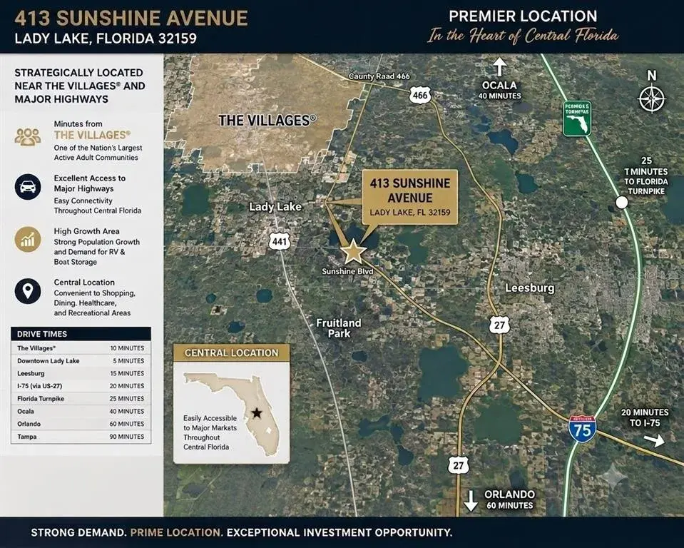 Property for sale at 413 SUNSHINE AVENUE, LADY LAKE, FL, 32159