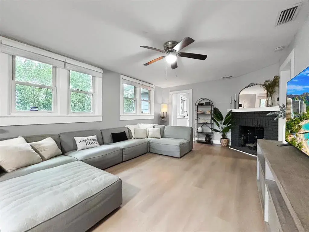 Living area with plenty of natural light