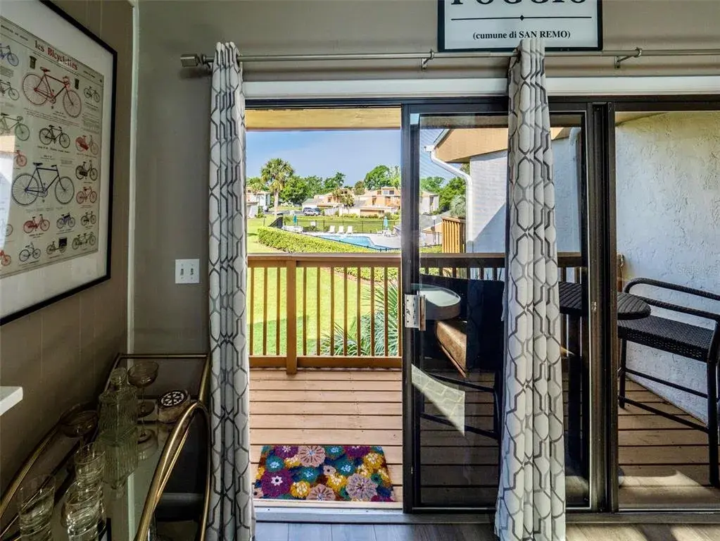Dining room exit to balcony