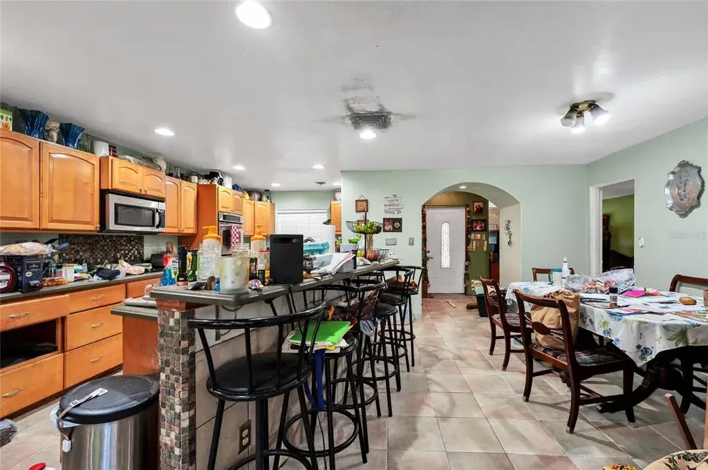 Kitchen, Island and Dining Area