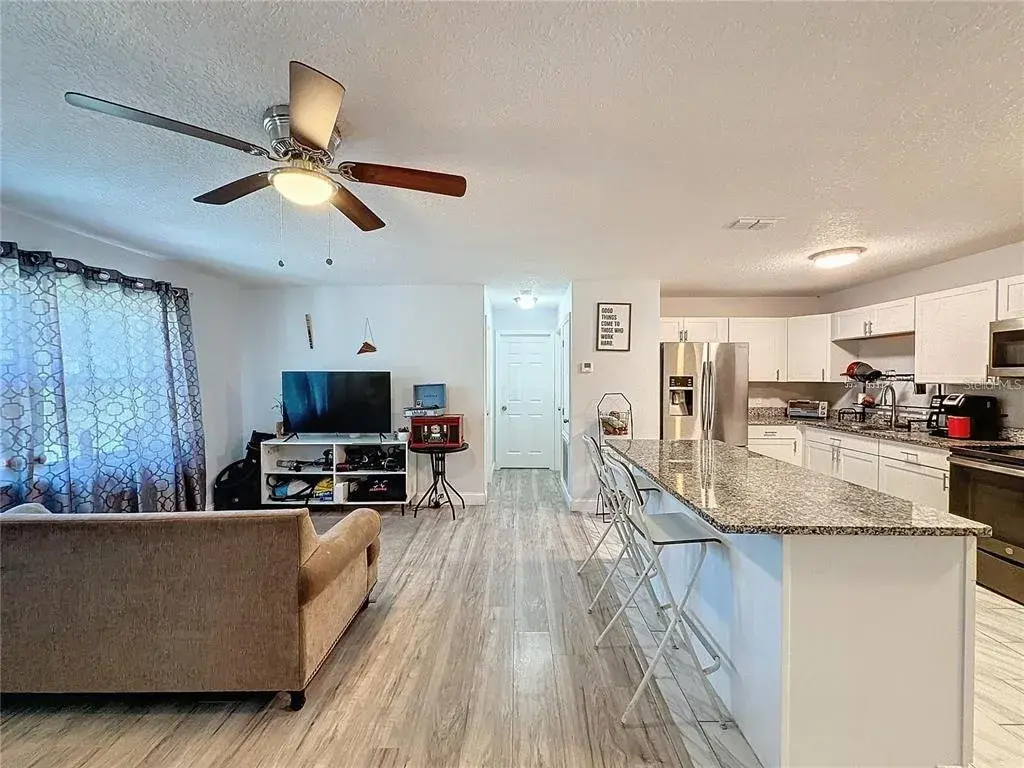 OPEN CONCEPT KITCHEN AND LIVING ROOM