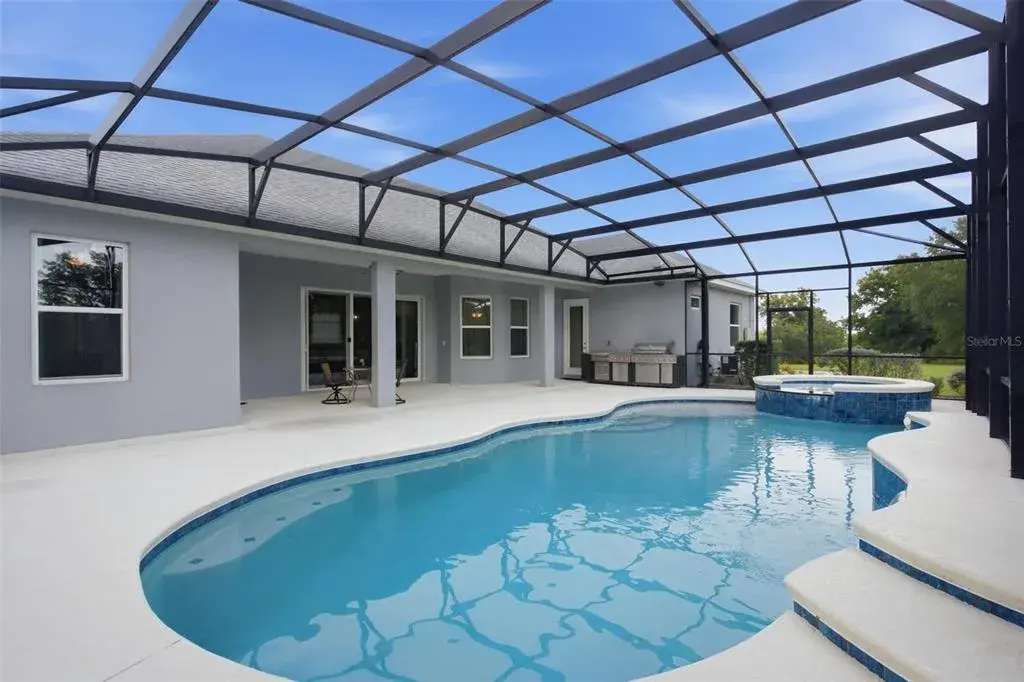 Screened Enclosed Heated, Salt Water Swimming Pool