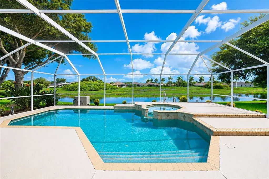 Private heated pool and spa.