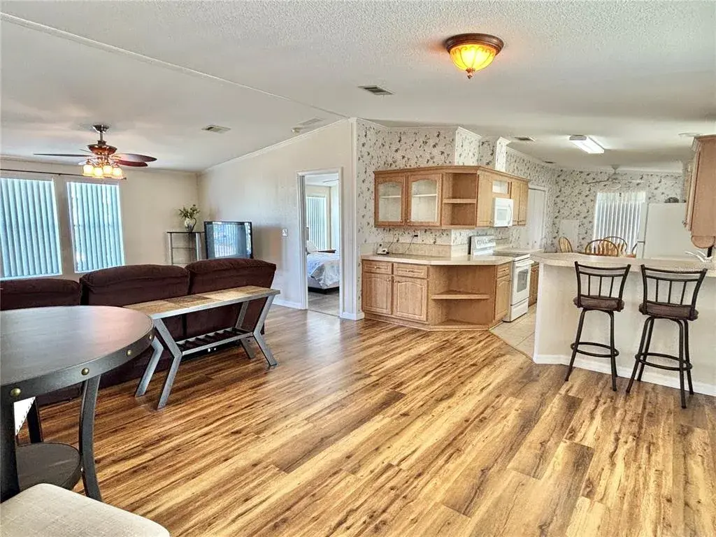 Entrance featuring open floorplan