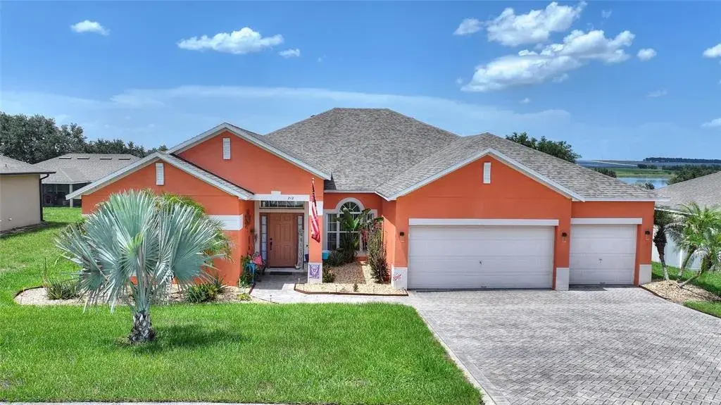 Front View with Three Car Garage
