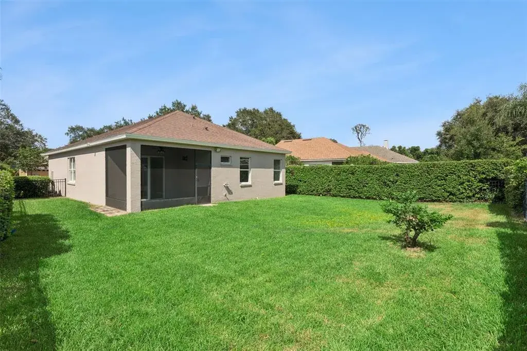 New (2026) sod and covered screened patio.