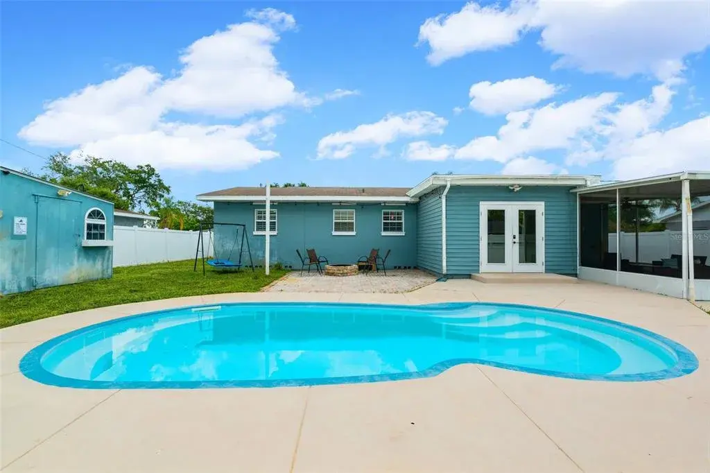 Oversized private inground pool