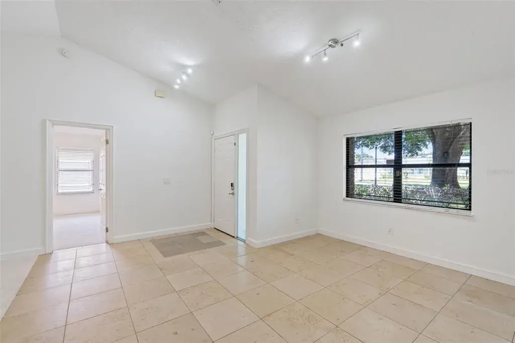 Dining room with view of front yard