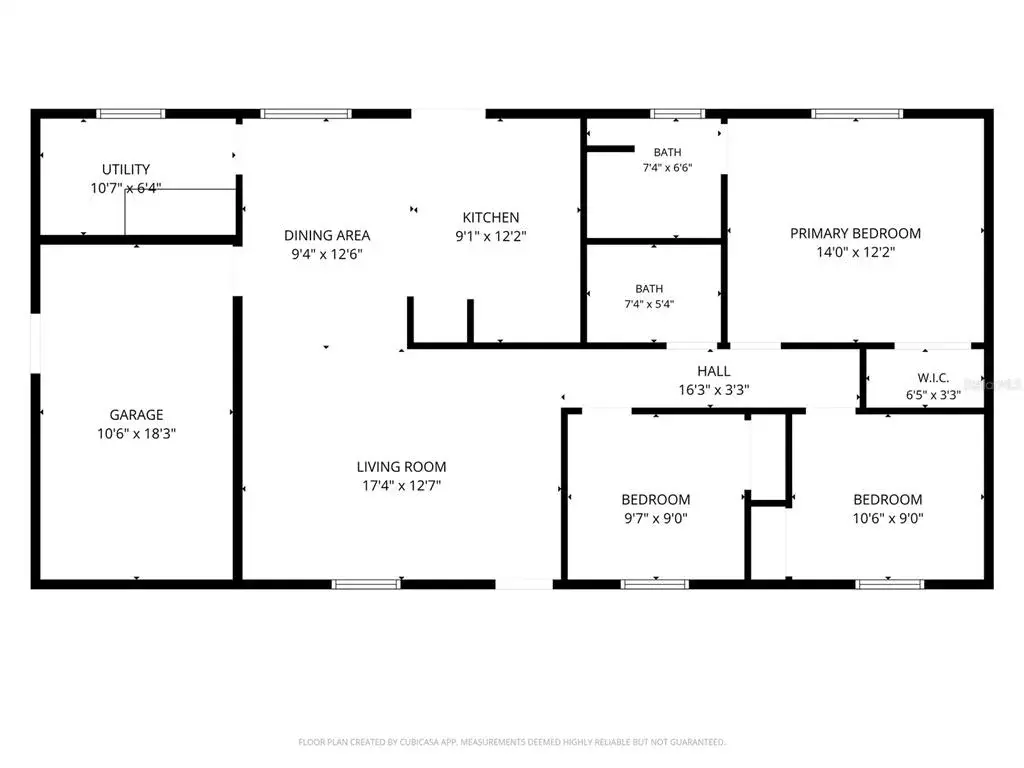 Open concept with inside utility room
