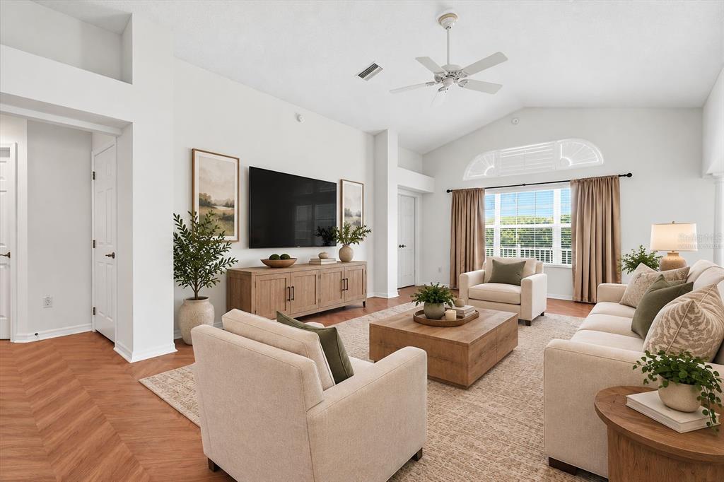 Virtually Staged Living Room
