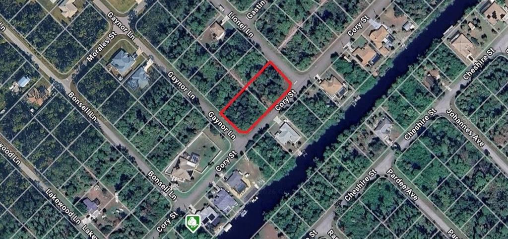 411 and 427 Cory St together to form an extra large homesite for your future home.