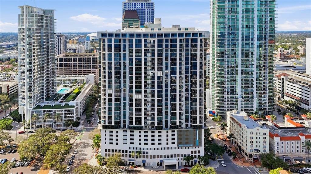 Bayfront Tower- where you can leave your car and play by foot/bike or scooter around downtown