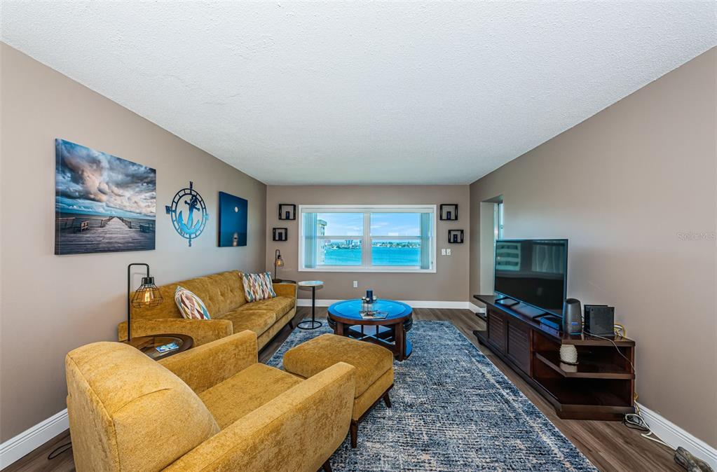Living room with views of the Intracoastal and the Gulf