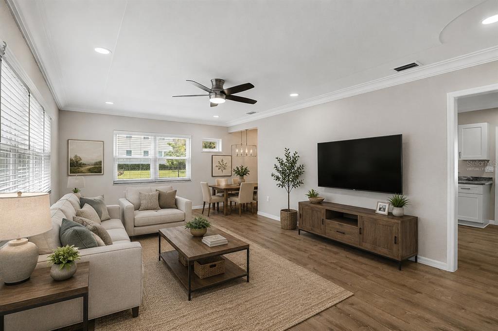 Living Room/Dining Room Virtually Staged