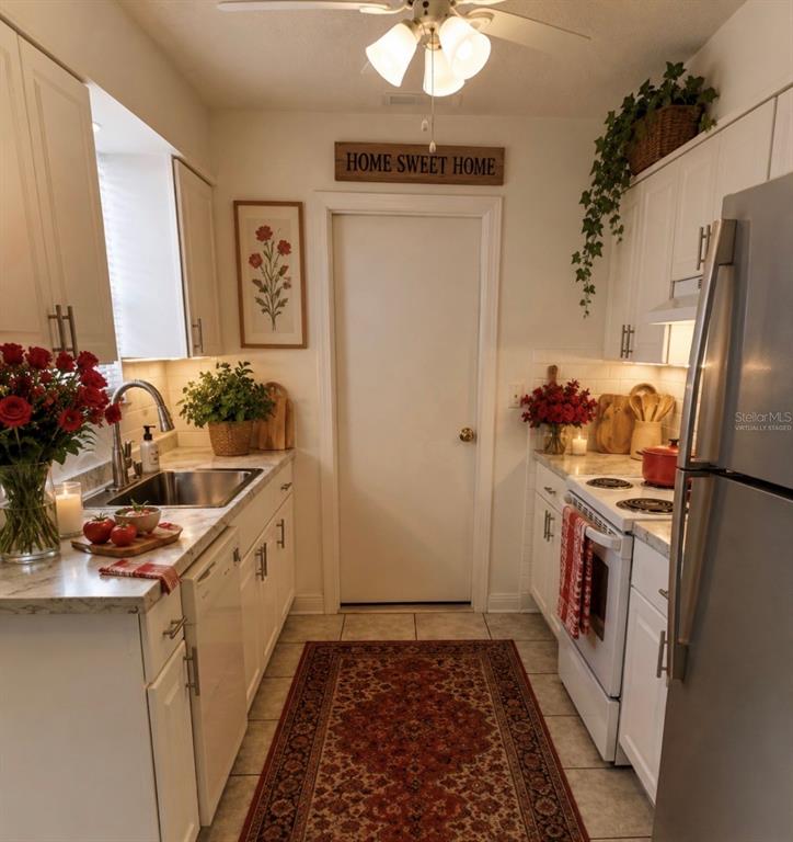 virtually staged kitchen
