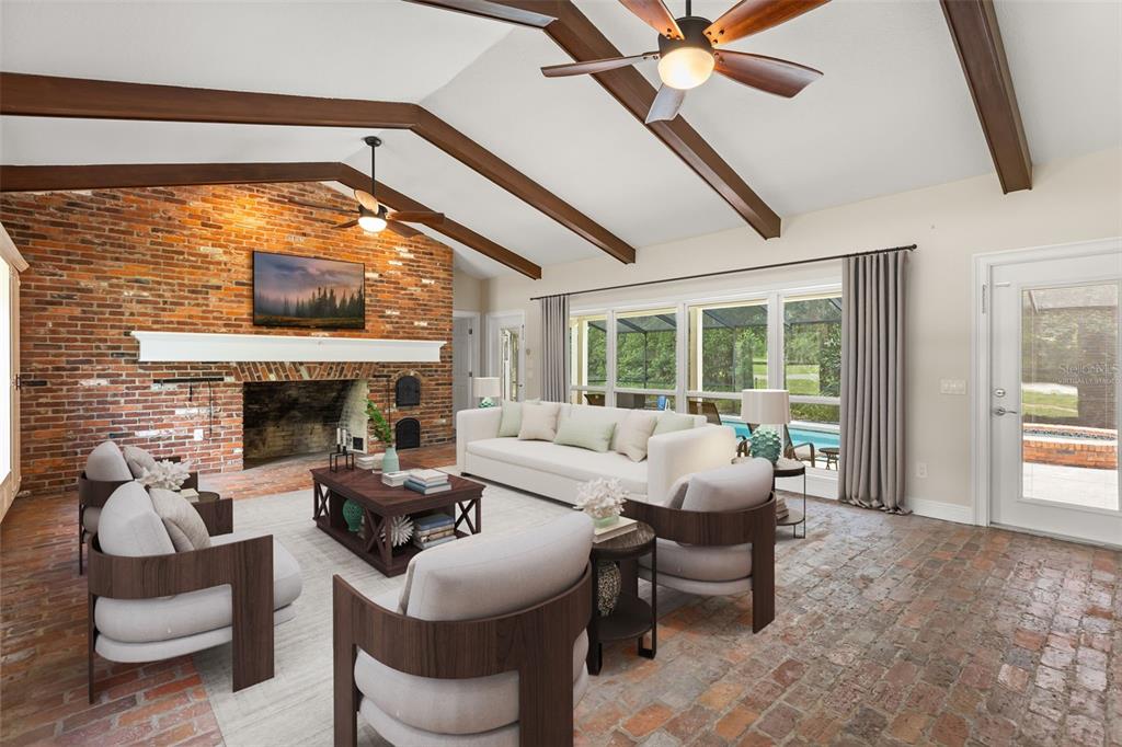 Family Room Virtually Staged