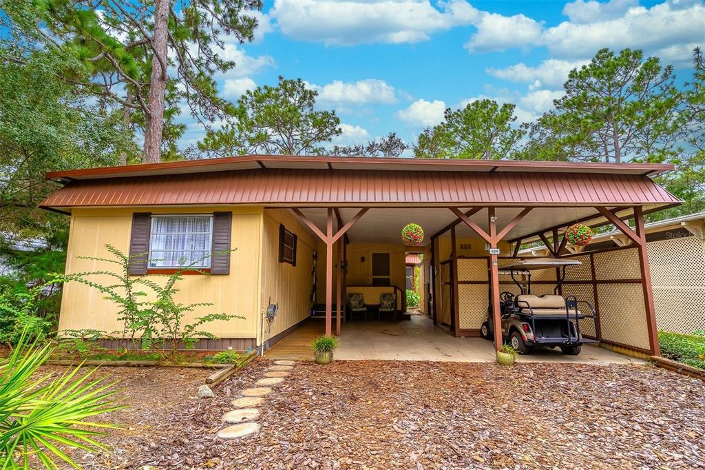 Room for golf cart parking