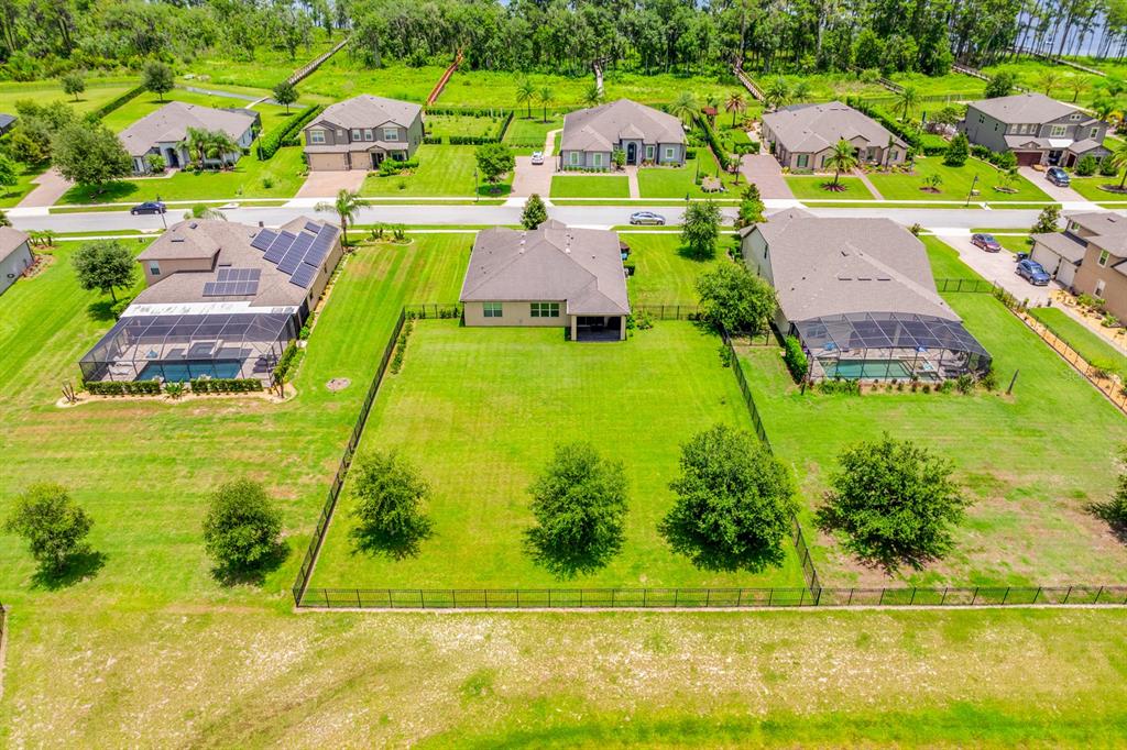 Aerial view of the home
