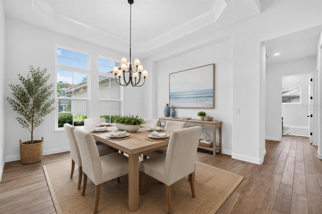 Virtually Staged formal dining room