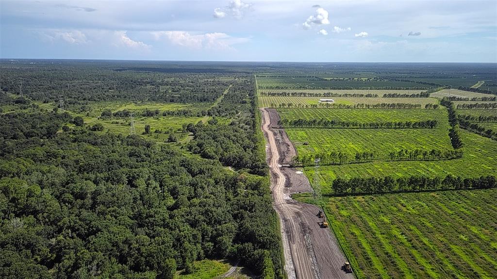 This is looking south of the land