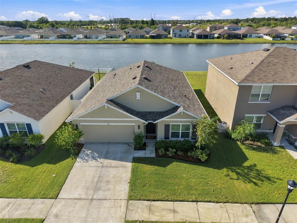 Front Aerial and Pond View - 1011 Tidal Rock Ave