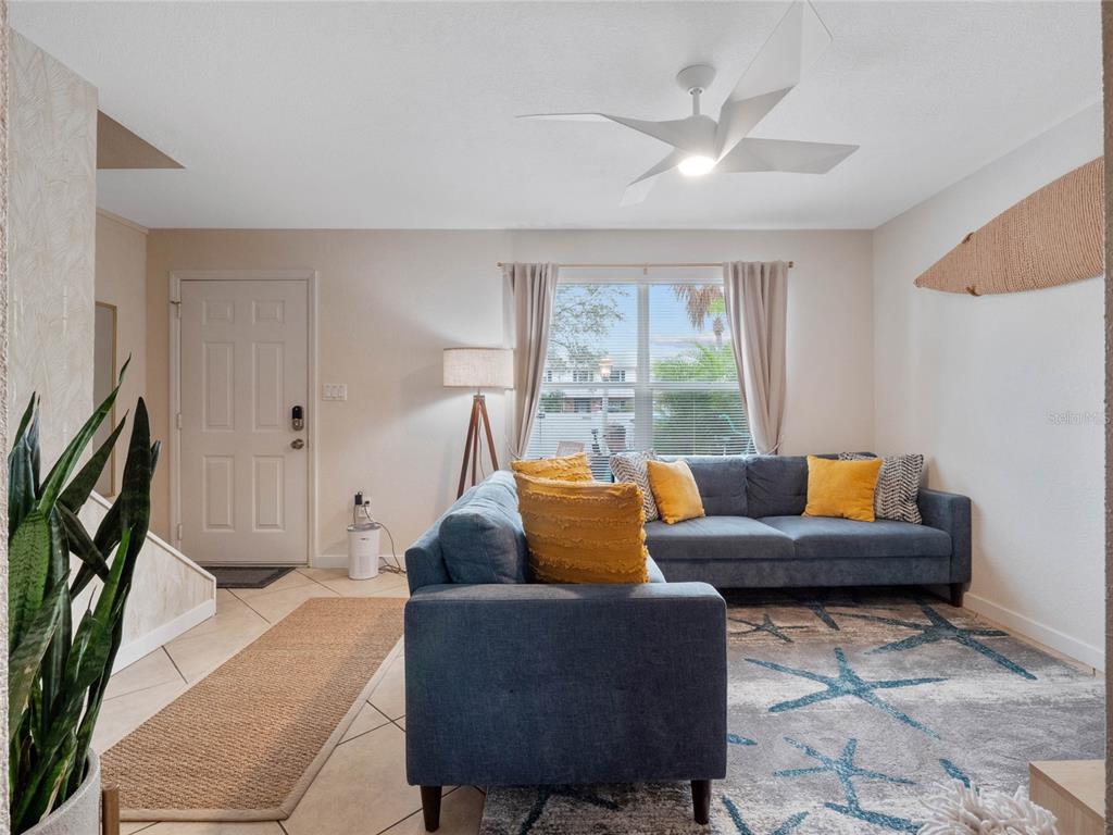 Open concept living room designed for comfortable everyday living and entertaining.