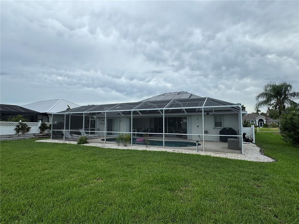 back of the property