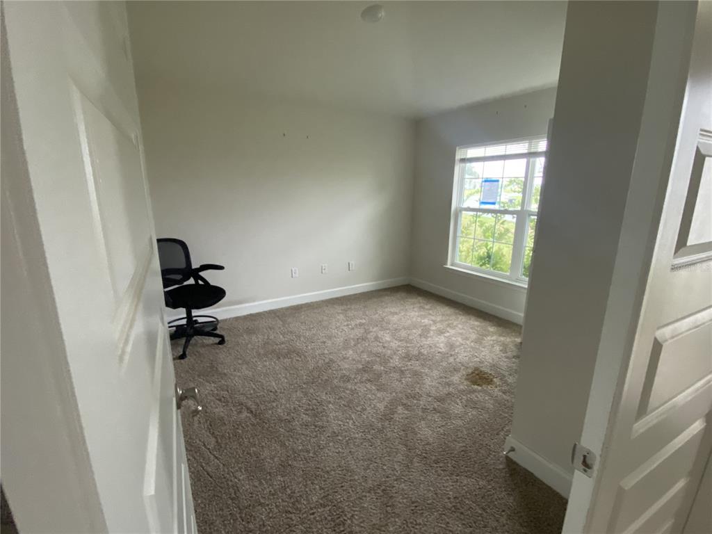Bedroom/Office has built in closet.