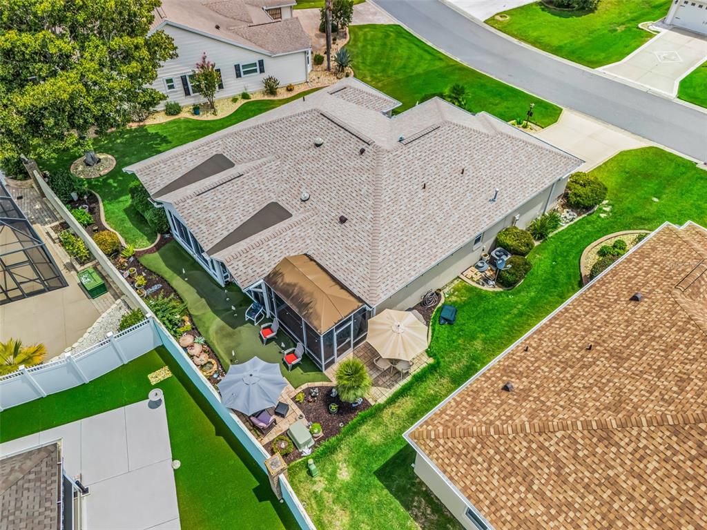 overhead view of subject