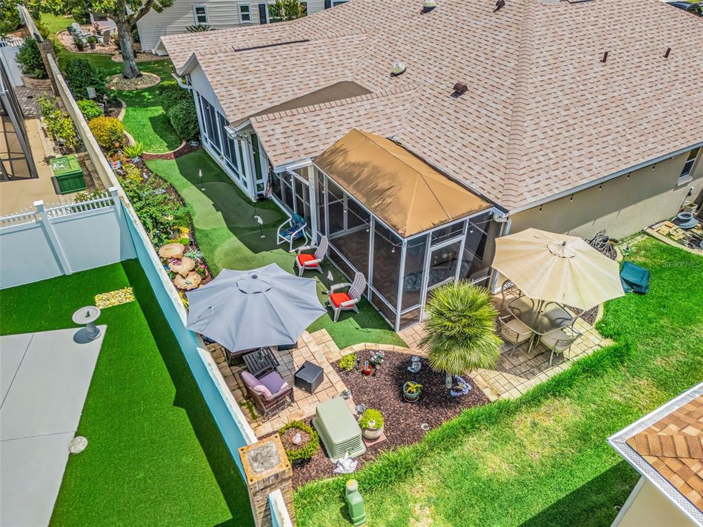 back yard aerial view