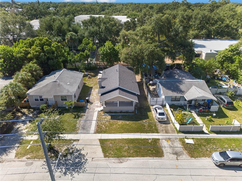 Aerial View Above House