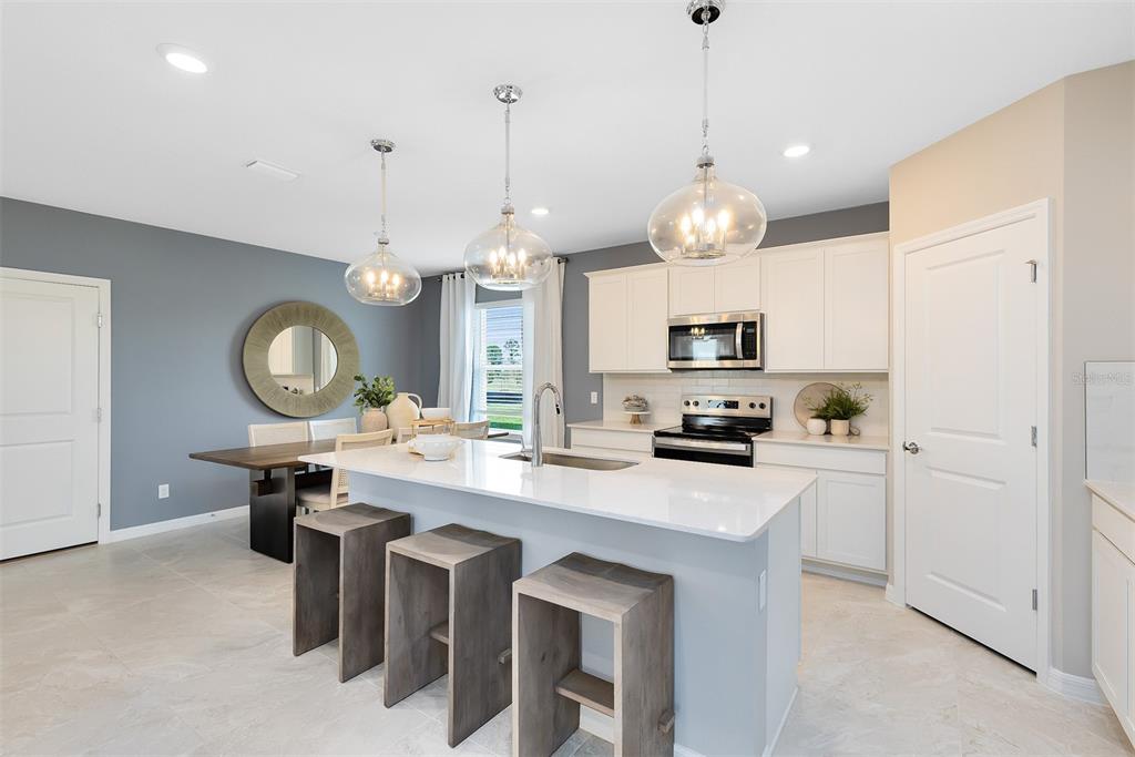 Model Home Design Only. Pictures and furnishings are for illustrative purposes only. Elevations, colors and options may vary. Furniture is for model home staging only.