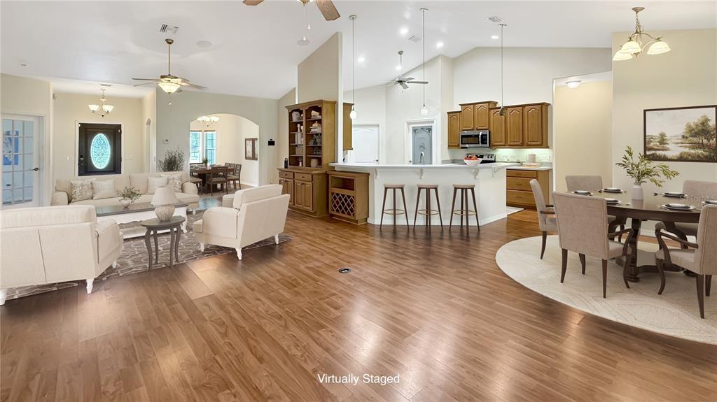 Virtually staged living room
