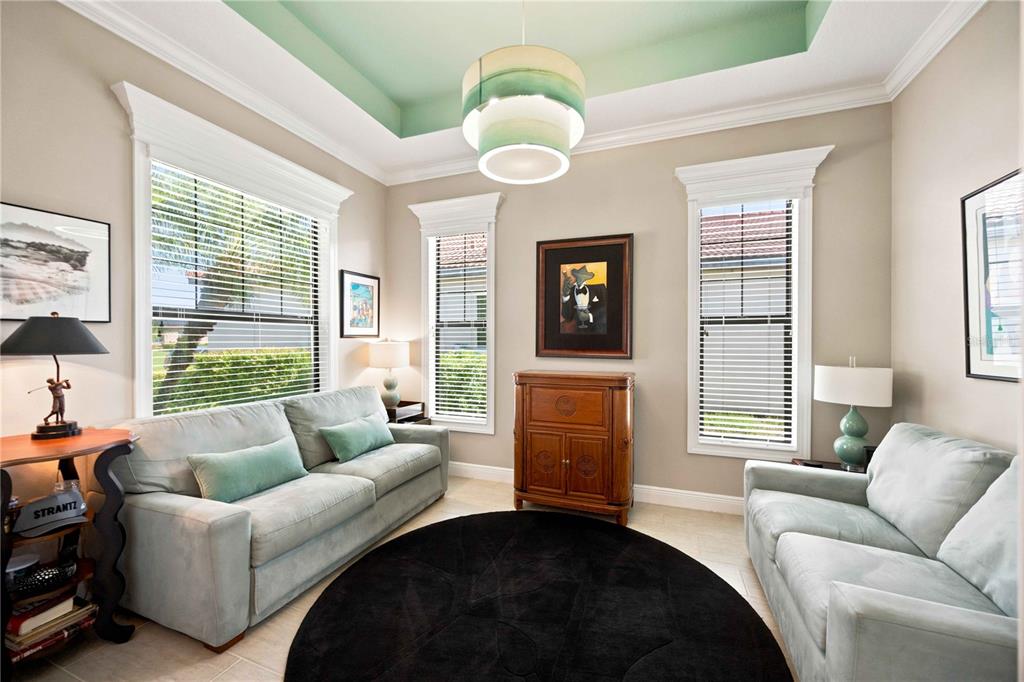 Den/Office with french doors