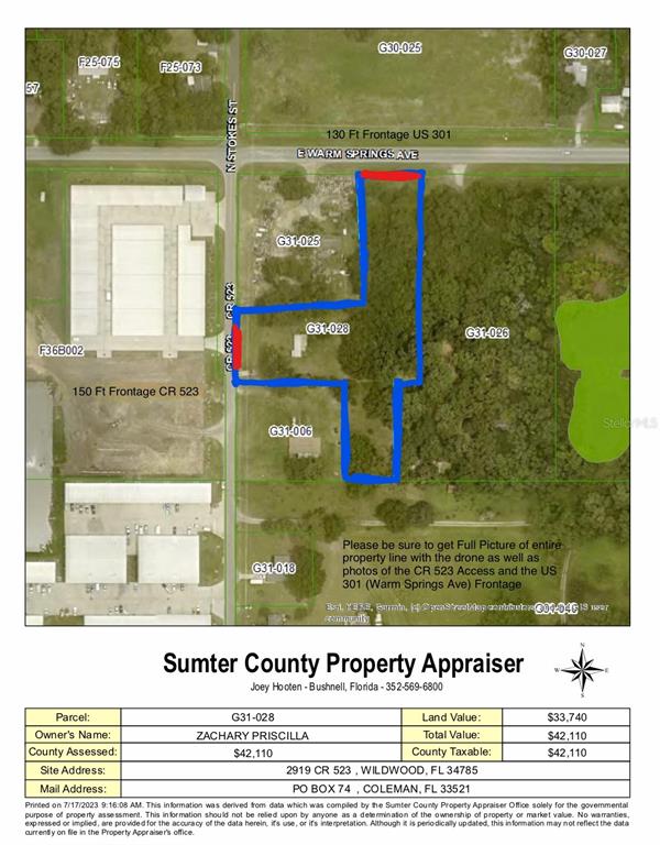 Property for sale at 2919 COUNTY ROAD 523, WILDWOOD, FL, 34785