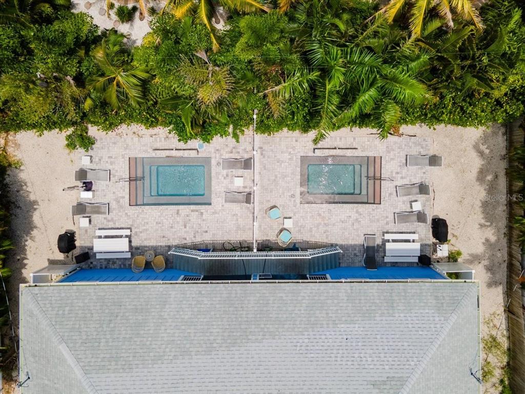 Each side has it's own private resort style heated pool